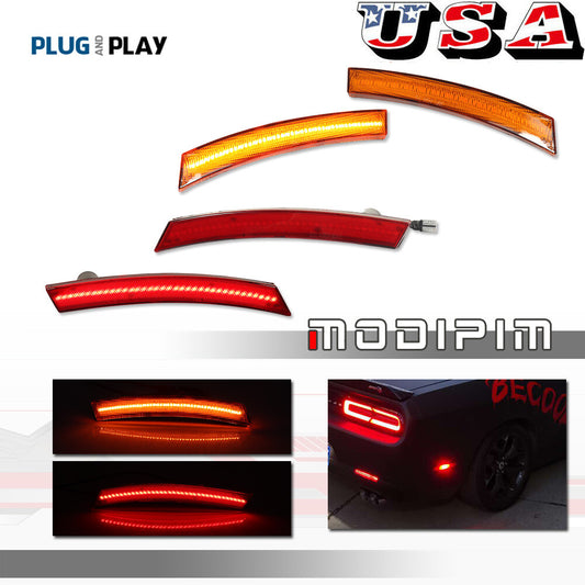 Suitable for 02-08 for Mini Cooper R50 R52 R53 Amber/Red LED Side Marker Parking Lights