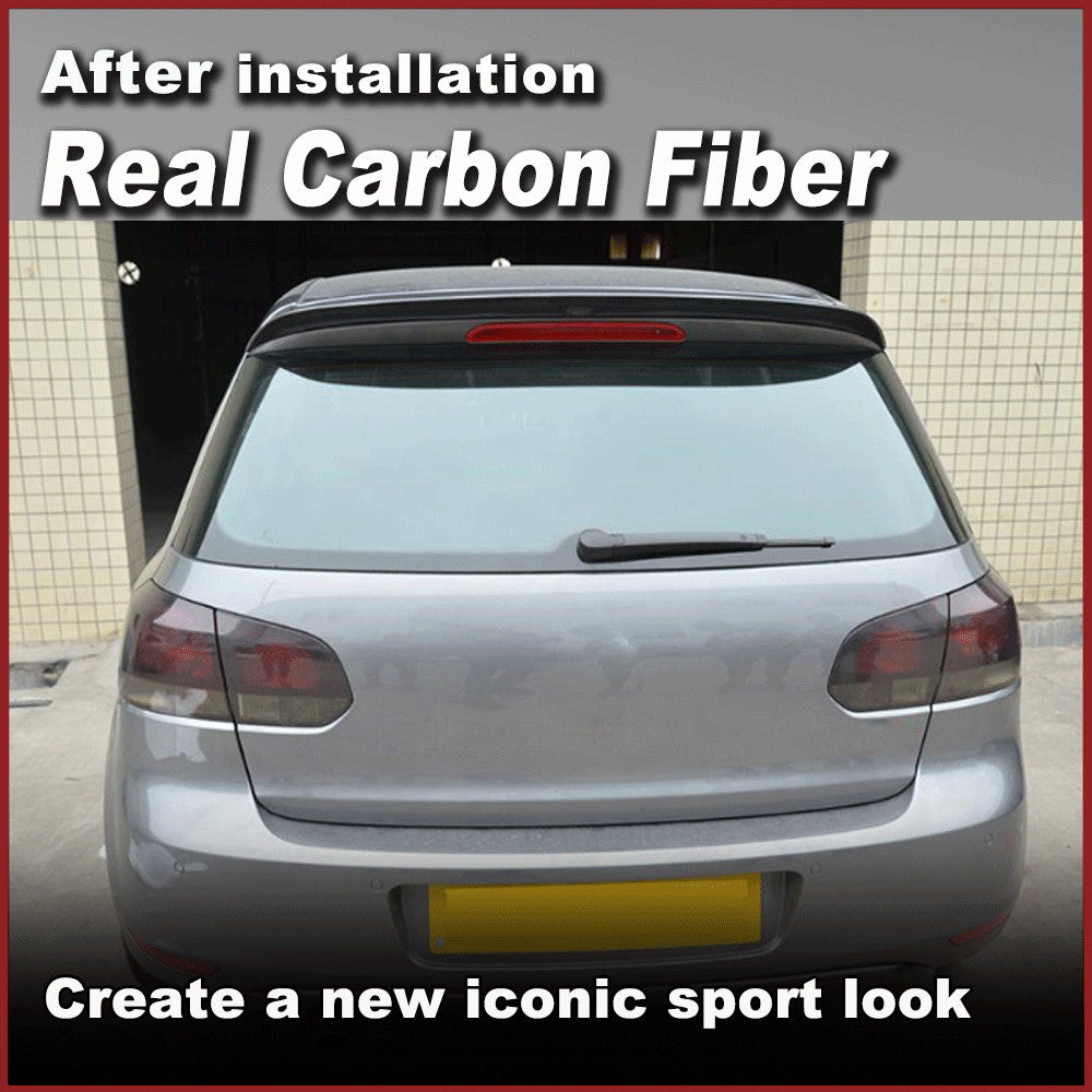 for VW for Golf 6 VI MK6 NON GTI NON R 08-13 REAL Carbon Rear Roof Spoiler Wing Lip