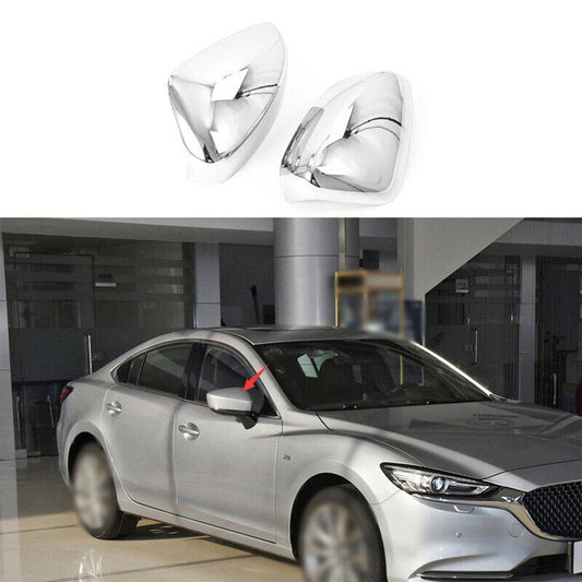 for Mazda 6 Atenza 2018-2021 Chrome Exterior Side Door Mirror Molding Cover Trim