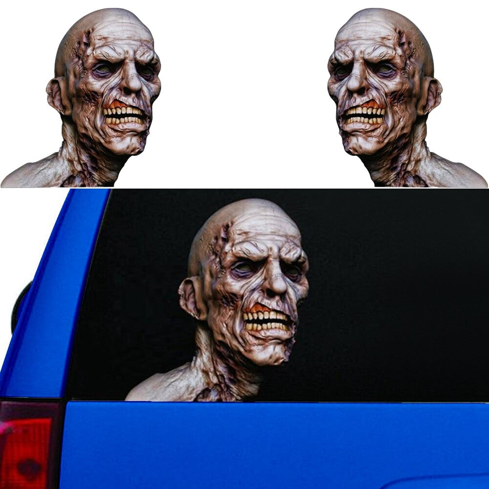 25CMx23CM Horror 3D Zombie Transparent Car Rear Window Decal Vinyl Sticker