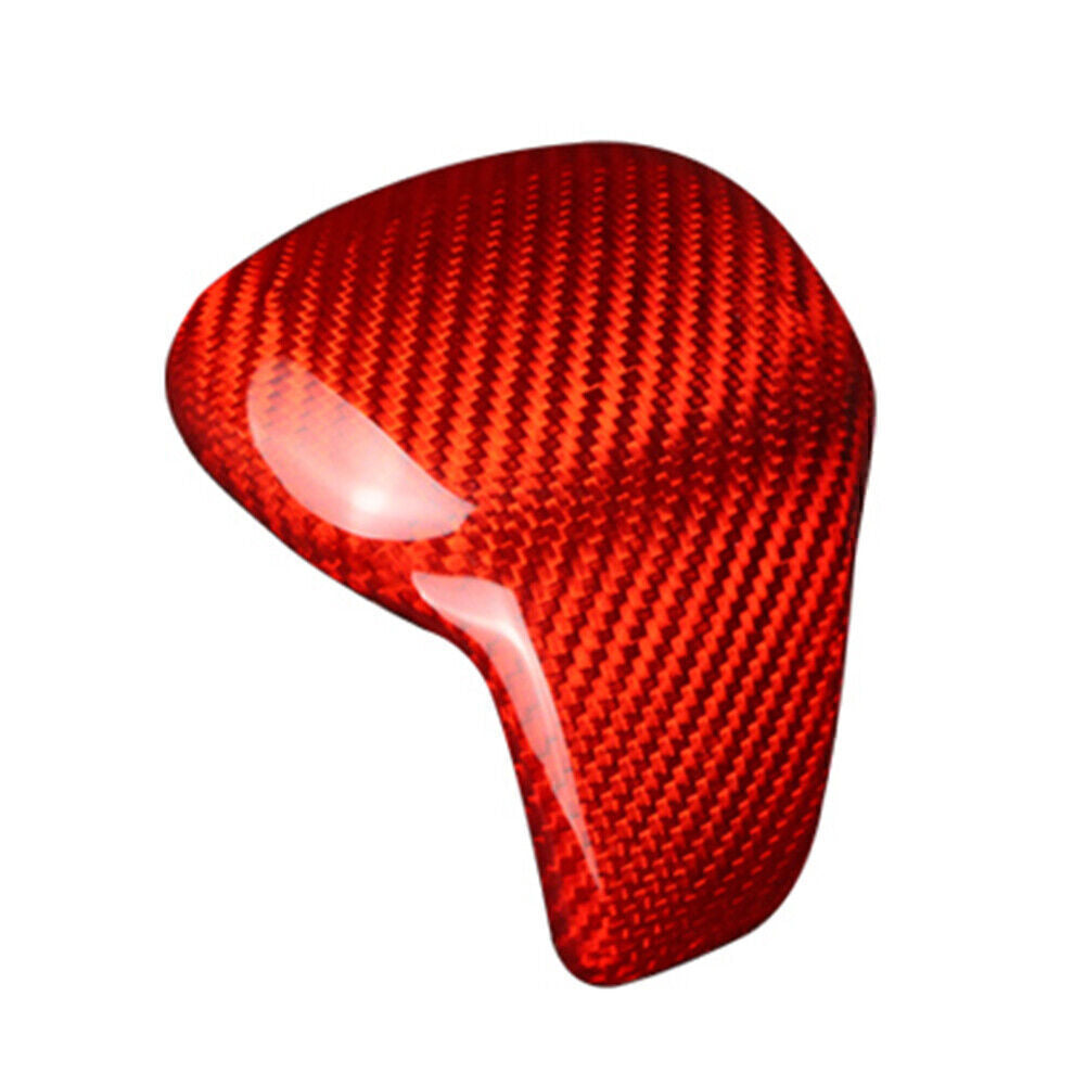 Carbon Fiber Red Gear Shift Knob Cover Trim for Volkswagen for VW for Tiguan 2017-2019