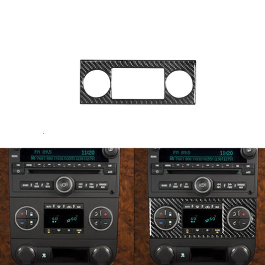 Carbon Fiber Digital Climate Cover Trim For Silverado/tahoe/ for sierra 2007-2014