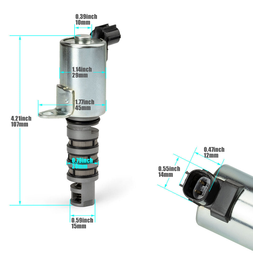 2 x VVT oil variable valve timing solenoid valves suitable for Honda Accord 15830-RBB-003- v