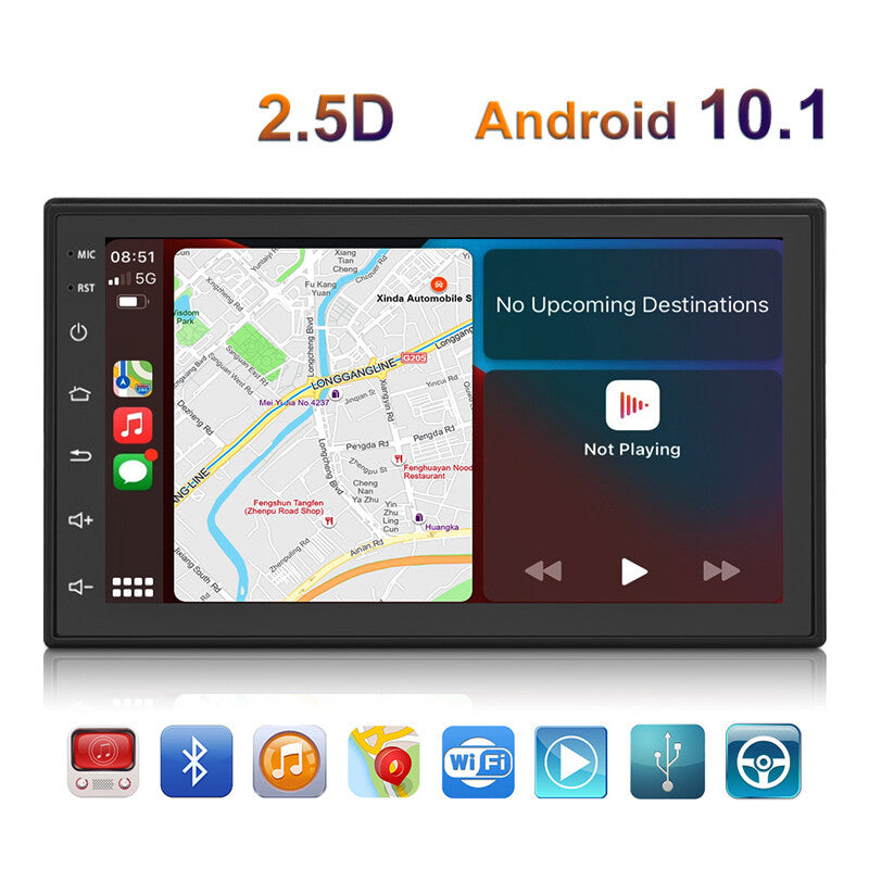 7-inch in-car GPS with built-in wireless CarPlay Android navigation and radio connection. n