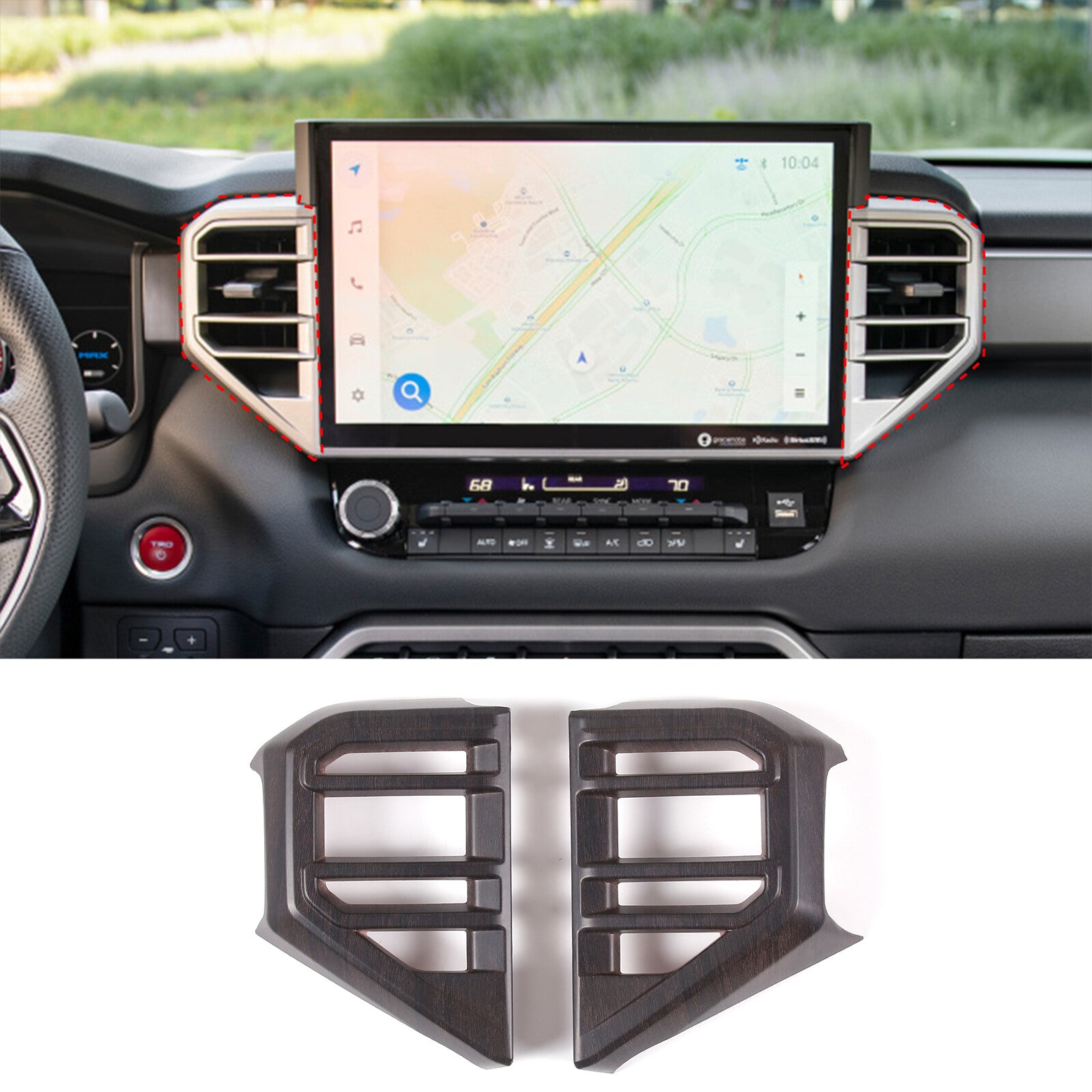 2-Pack ABS Chrome Exterior Mirror Cover Trim for Maverick 2022-2023- v