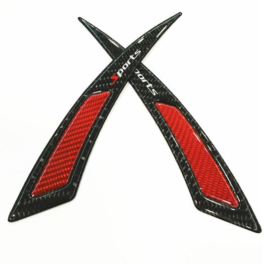 2x Car Sports Carbon Fiber Fender Vent Air Wing Cover Trim Exterior Replacement n