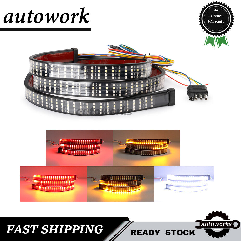 New Rows Truck Strip Tailgate Light Bar Reverse Brake Tail Signal Lamp 624 LED