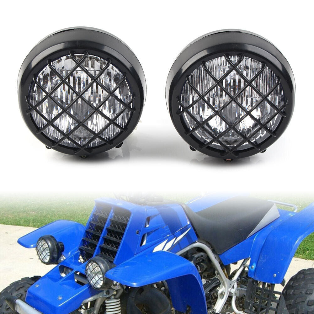 for Yamaha Banshee 1987-2006 Warrior 350 Grills Headlights w/Lens Black US