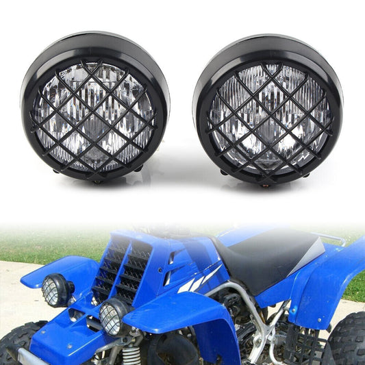 for Yamaha Banshee 1987-2006 Warrior 350 Grills Headlights w/Lens Black US