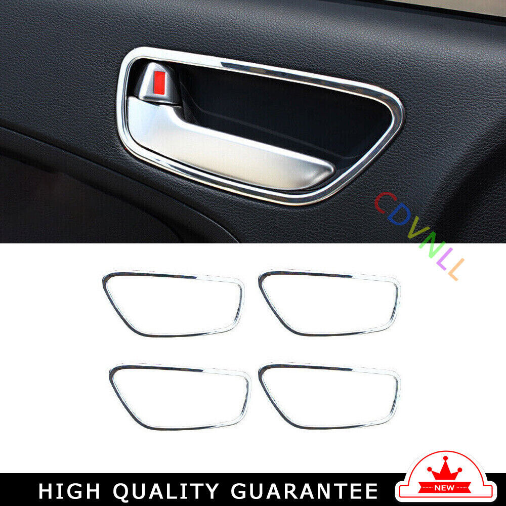 Inner Door Handle Bowl Frame Cover Trim for Kia K3 Forte 2014-2018 Chrome Steel