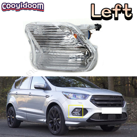 for Ford Escape Kuga 2017 - 2019, left front fog light with turn signal and bulb.