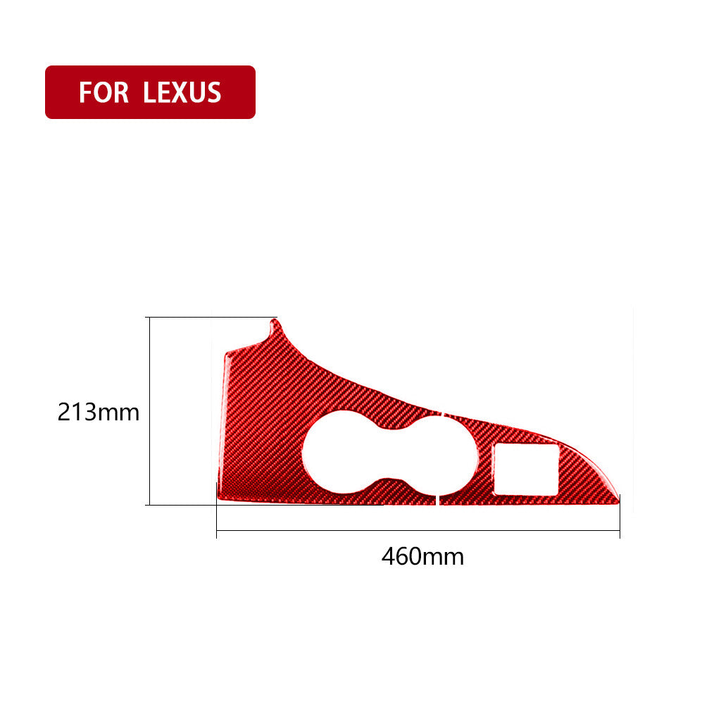 Red Carbon Fiber Water Cup Holder Panel Trim for Lexus RX300 270 200T 450H 16-19