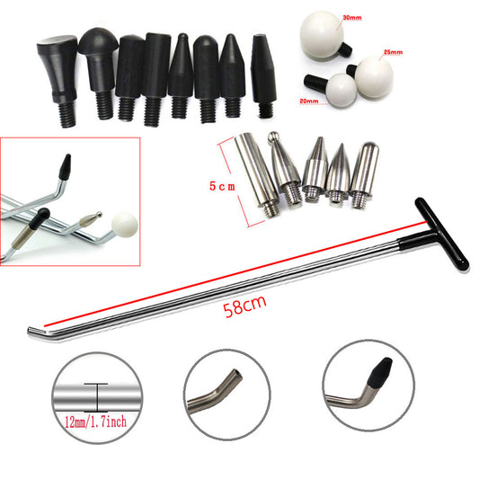 Paintless dent removal tool kit, dent repair kit, automotive repair rods v