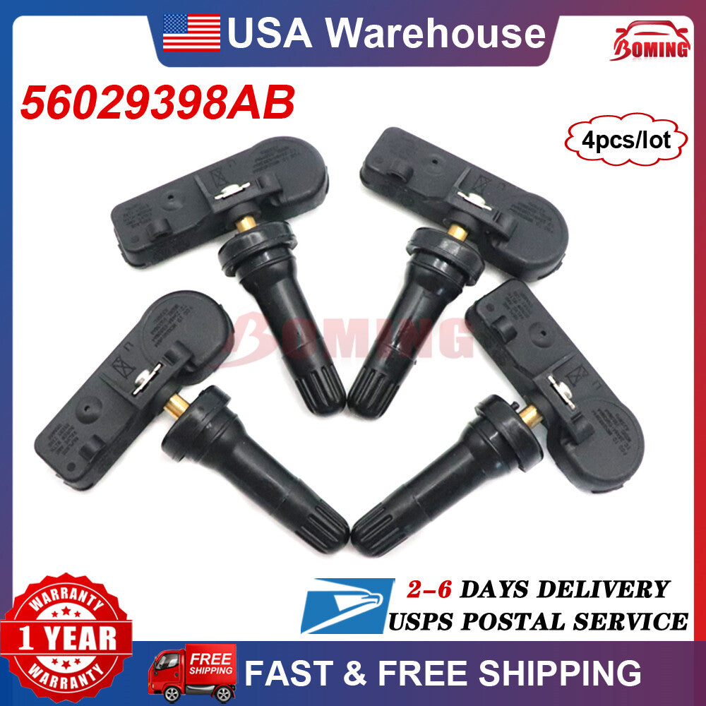 4x NEW 56029398AB TPMS TIRE PRESSURE SENSOR for CHRYSLER for JEEP for DODGE 433Mhz Q
