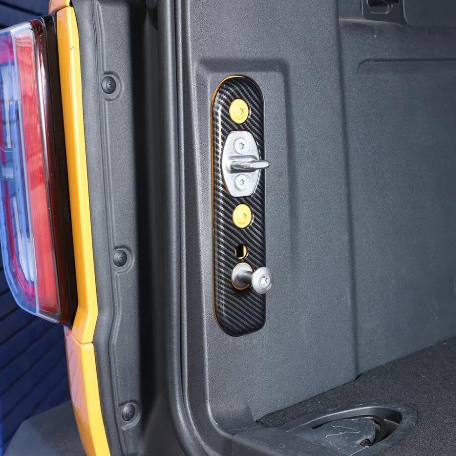Car Tailgate Trunk Lock Cover Trim For Bronco 2021-2024 Accessories Carbon v