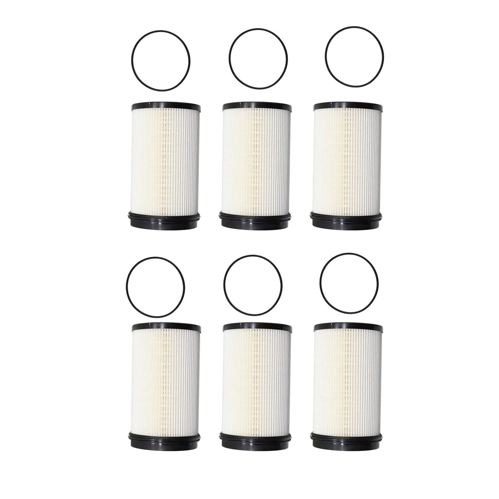New 6Pcs Fuel Filter Water Separator Element R61709 For DD13 DD15 Diesel Engine