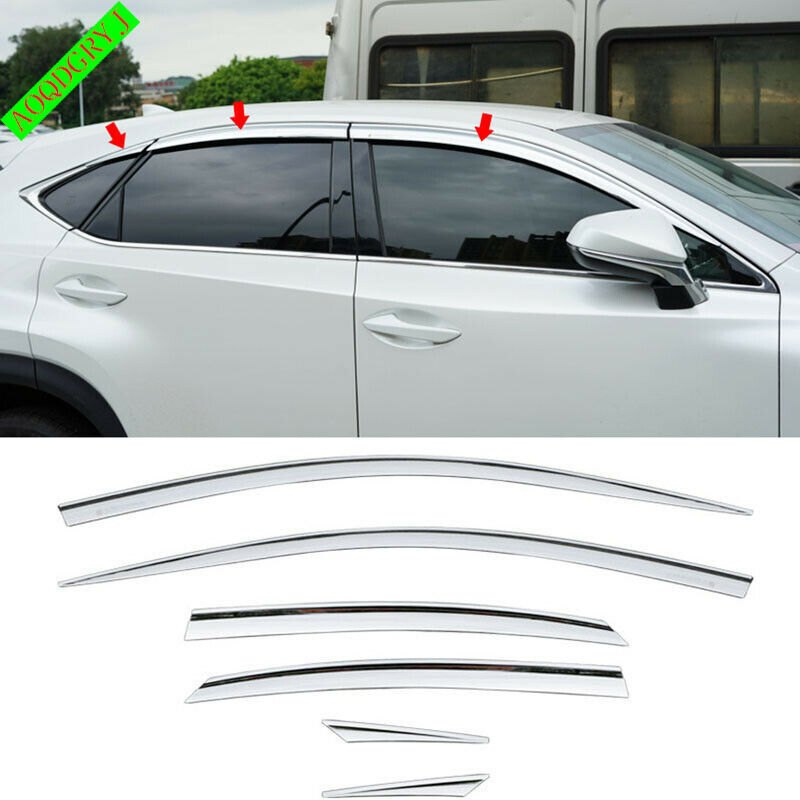 6P Window Visor Vent Sun Shade Rain Guard Cover for Lexus NX300h 200t 2014-2020