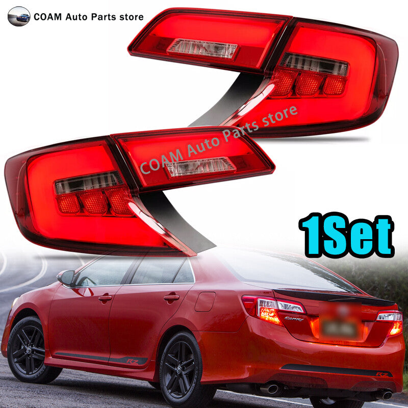 2-pack LED Red Taillights DRL Brake Lights for Toyota for Camry 2012, 2013, 2014