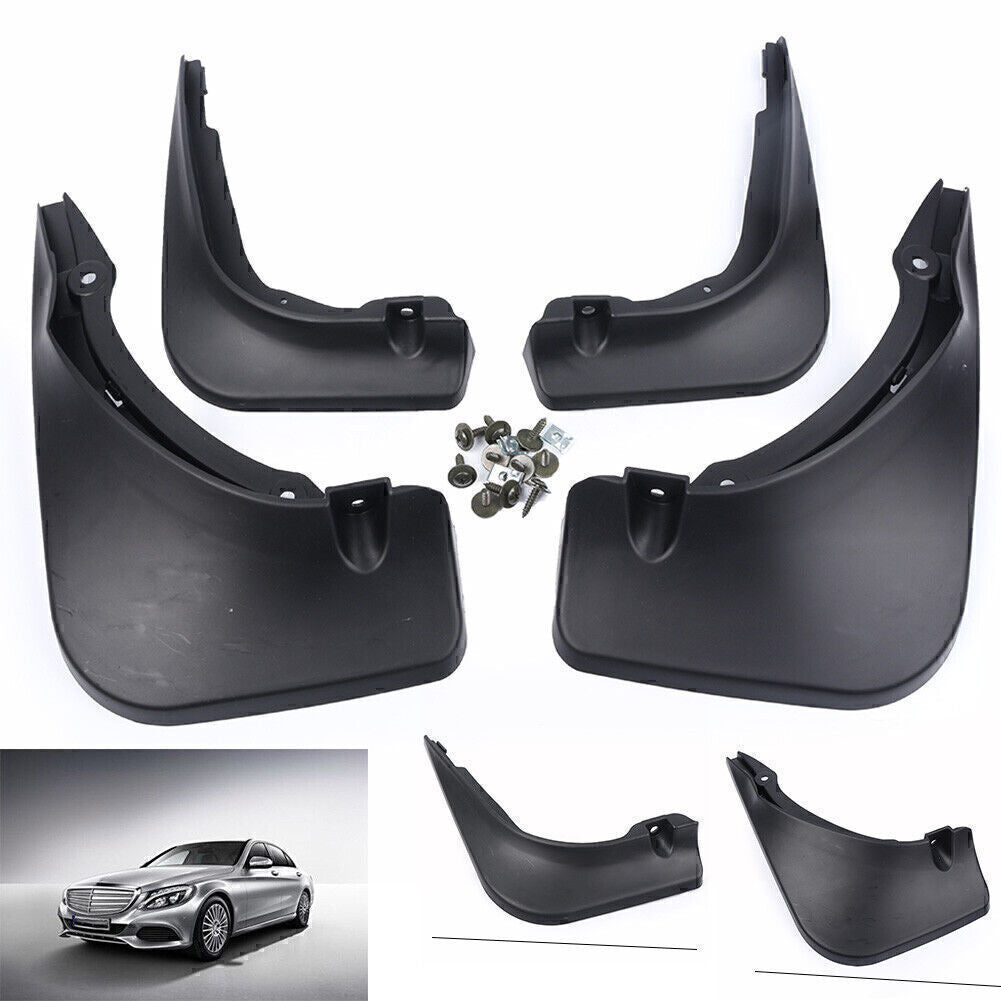 4pcs Splash Guards Mud Flaps for 2014-2018 for Mercedes Benz C Class Sedan W205 Q