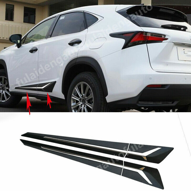 for Lexus NX200t 300h 15-21 black Chrome Side Door Body Guard Molding Cover Trim