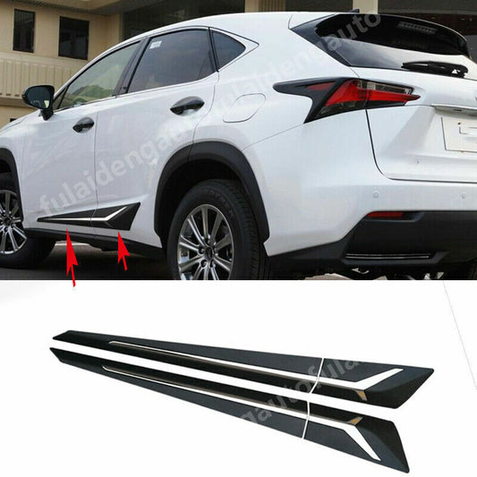 for Lexus NX200t 300h 15-21 black Chrome Side Door Body Guard Molding Cover Trim