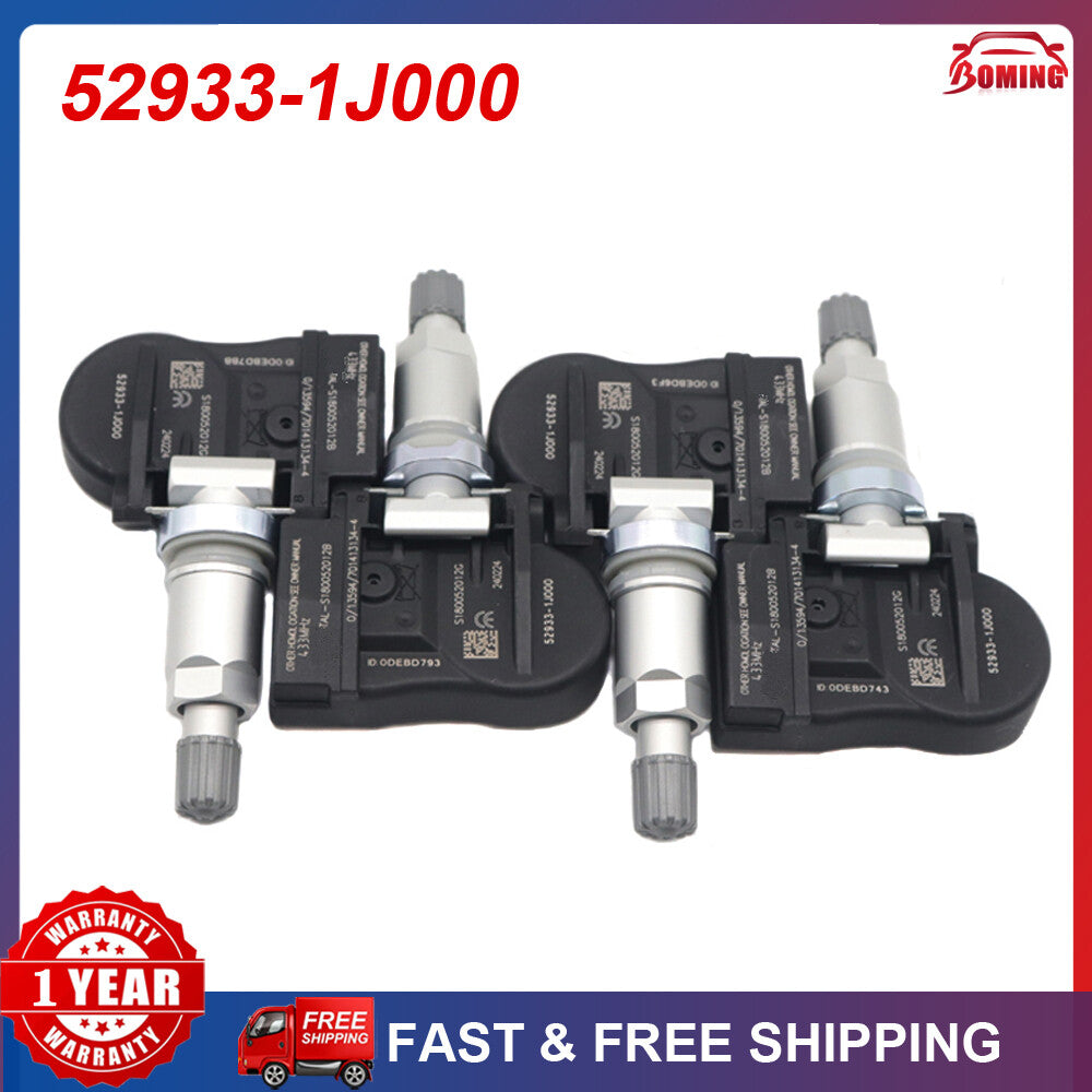 4-pack 52933-1J000 TPMS tire pressure sensors for Hyundai IX20 and for Kia Optima Venga - New product.