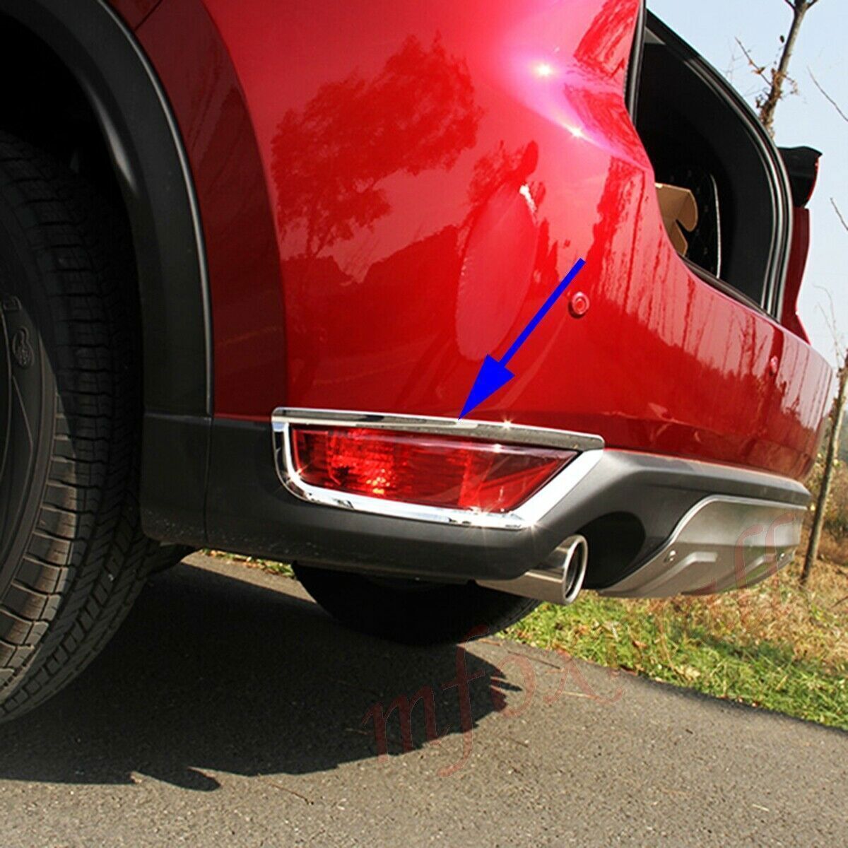 for Mazda CX-5 KF 17-21 Chrome Rear Tail Fog Light Frame Cover Trim Accessories
