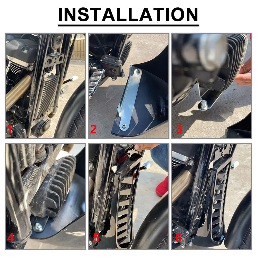 Chin Fairing Spoiler Lower Radiator Cover Fit for Harley Softail Street Bob