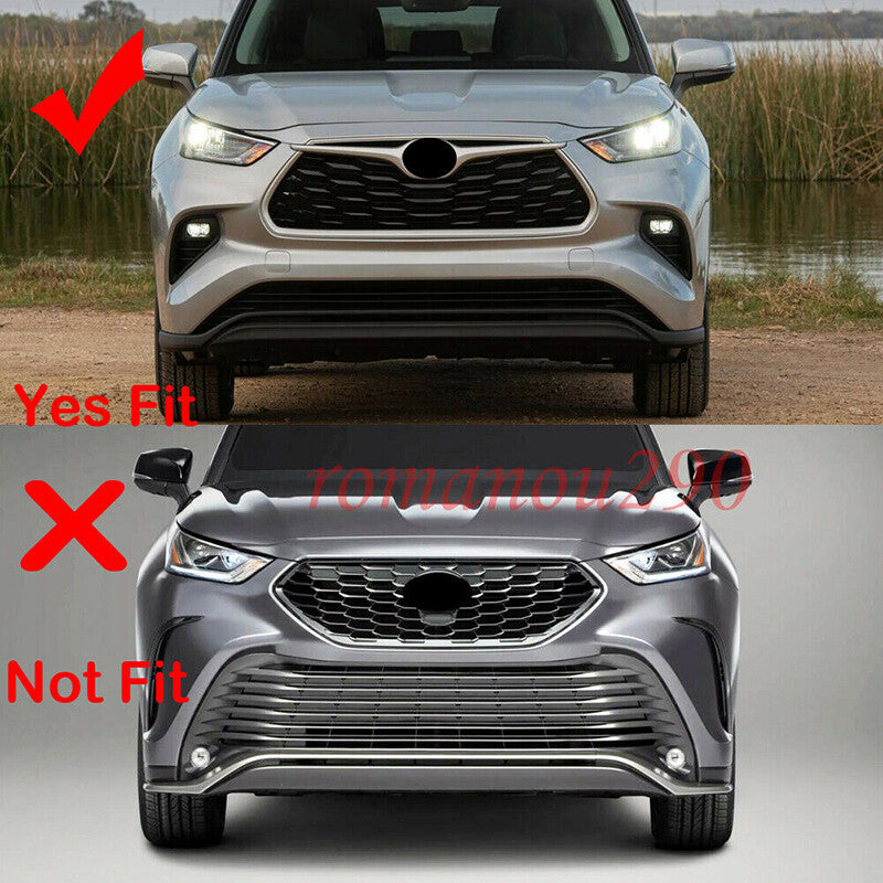 New for Toyota Highlander 2020-2023 Carbon Fiber Front Grille Frame Cover Trim