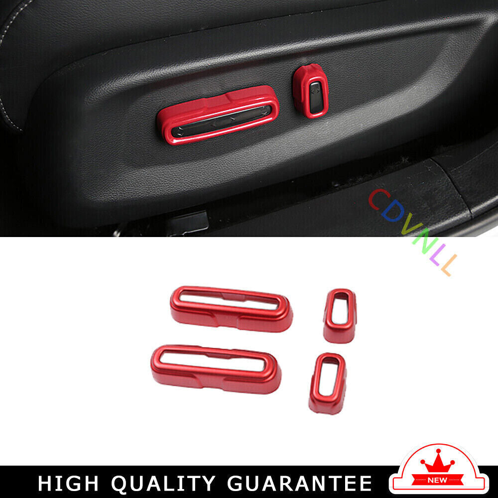 for Seat Adjustment Button Cover Trim 4 for Honda Accord 10th 2018-2022 Bright Red