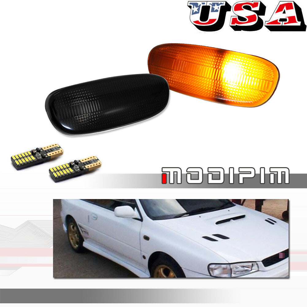 Suitable for 93-01 for Subaru Impreza GC GM GF Smoke Amber LED Front Marking Signal Light- v