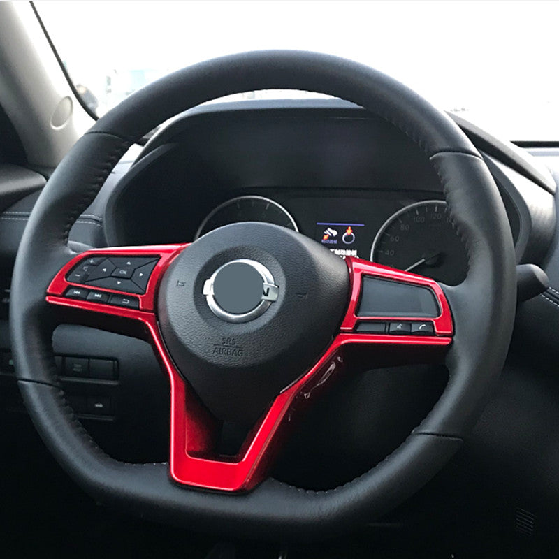 Bright Red Steering Wheel Trim 3pcs For Versa 2020-2024 v