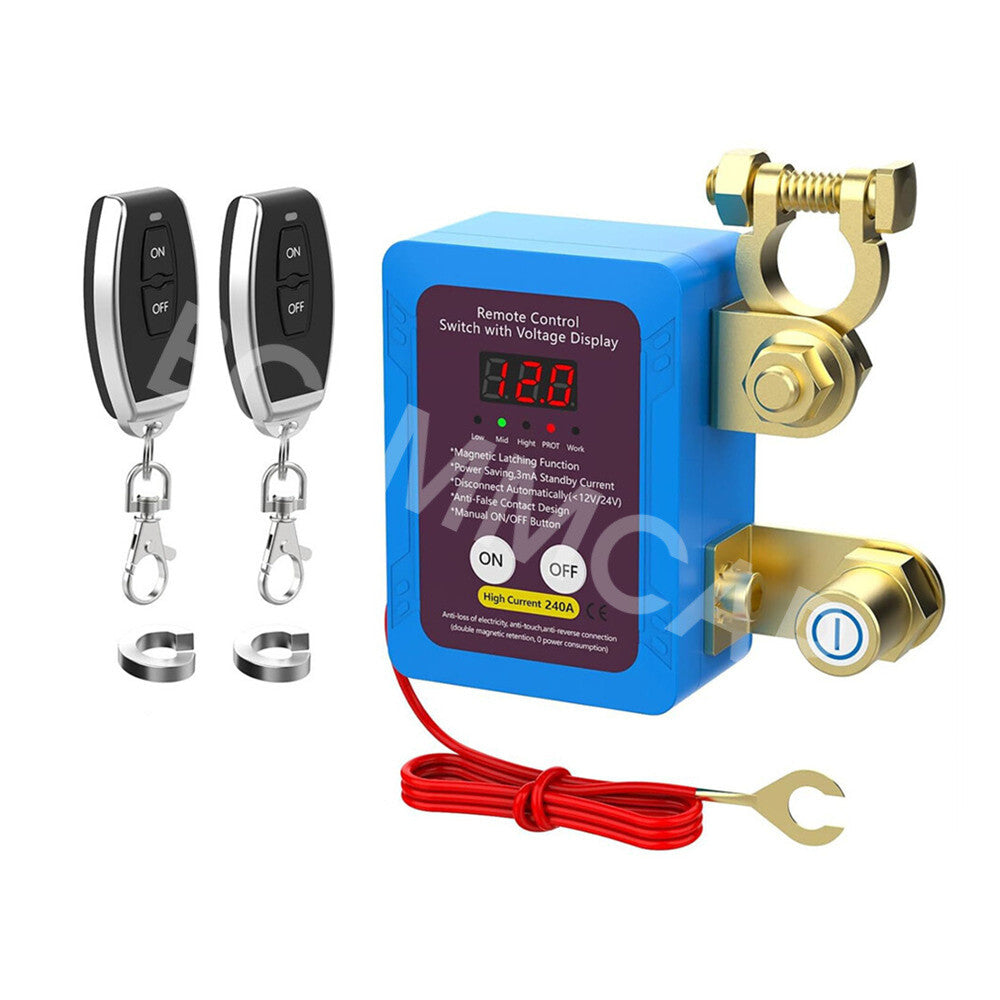 Car Battery Disconnect Kill Switch Automatic Cut Off Dual Remote Control Trim Q