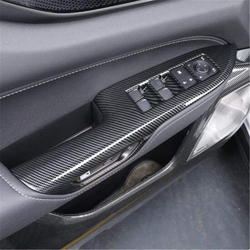 Carbon Fiber Window Lift Switch Button Panel Trim for Lexus NX250 450h 350 22-24