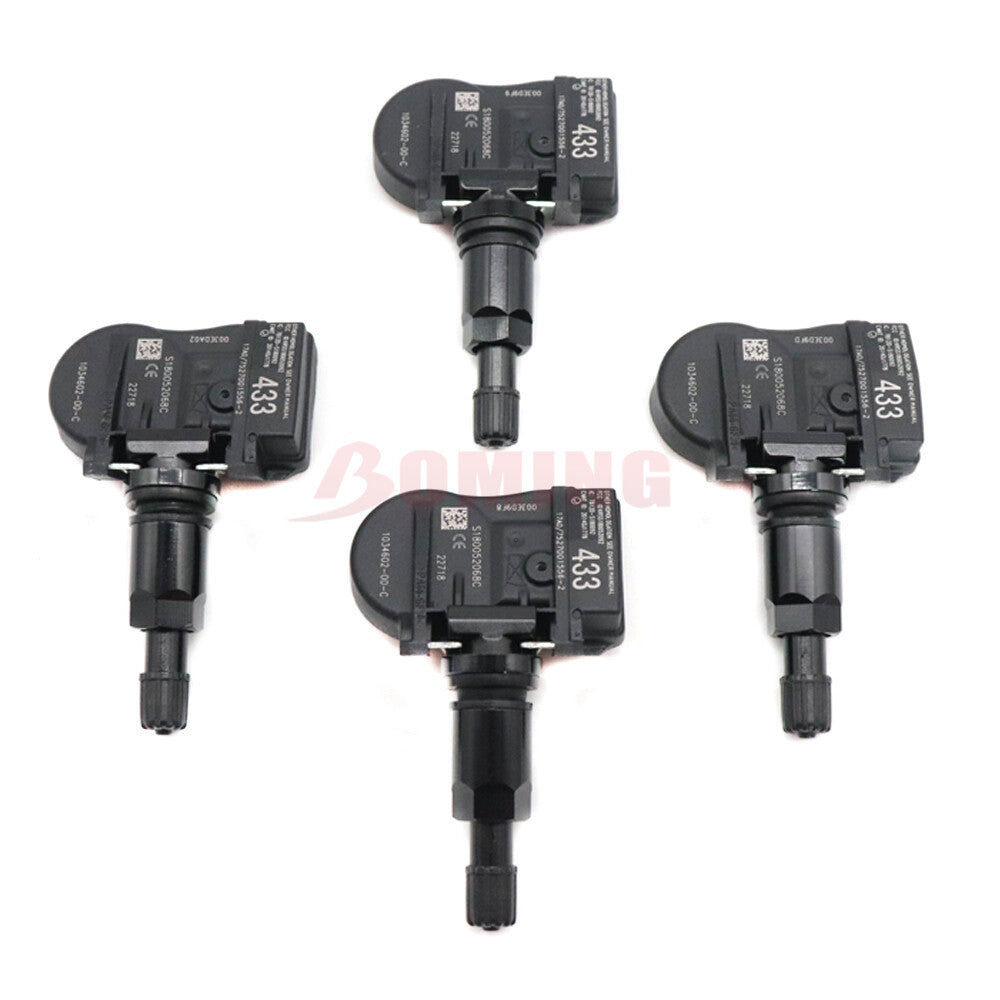 4pcs Tire Pressure Sensor TPMS for Tesla for Model S 3 X 433MHz 1034602-00-C