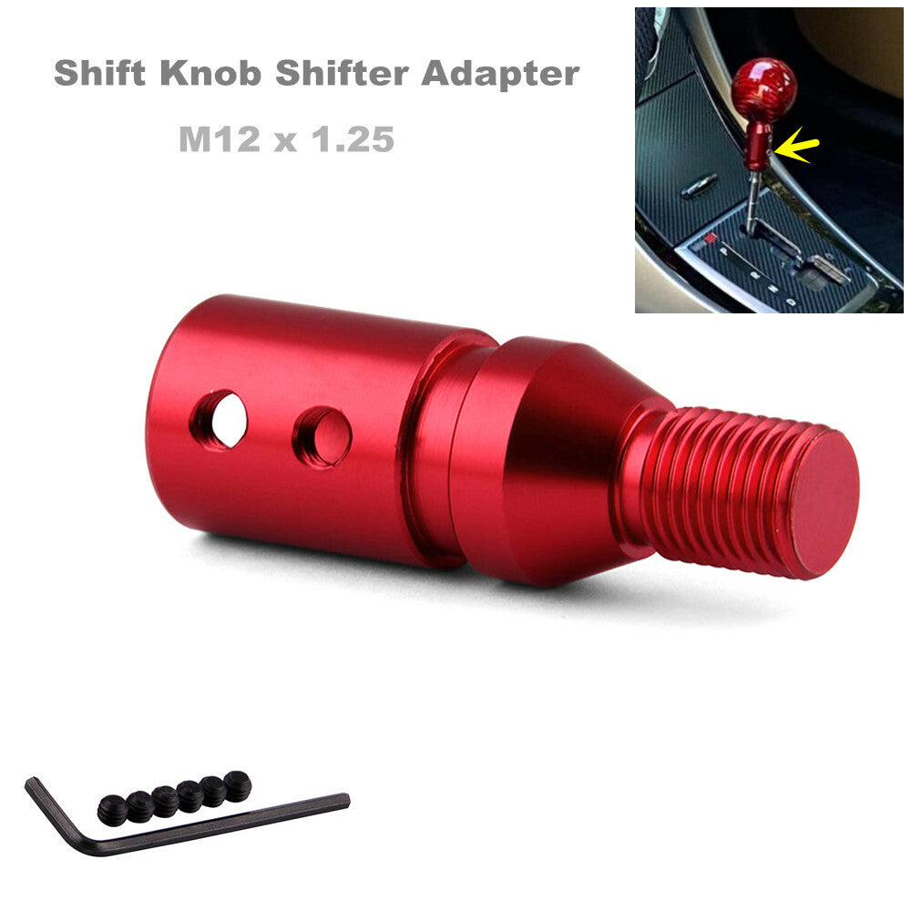 Shift knob shifter adapter M12 x 1.25 for non-threaded manual transmissions in cars - n