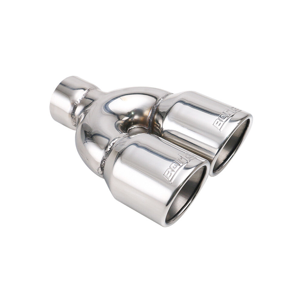 67mm ID 3.5 OD Black Exhaust Pipe Tips Universal Dual Tip Stainless Steel Tip