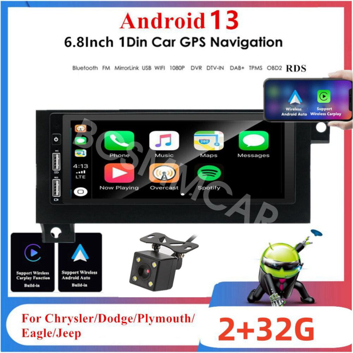 Car Radio Stereo GPS Camera Fit for Jeep Grand Cherokee 1993-1998 For Carplay
