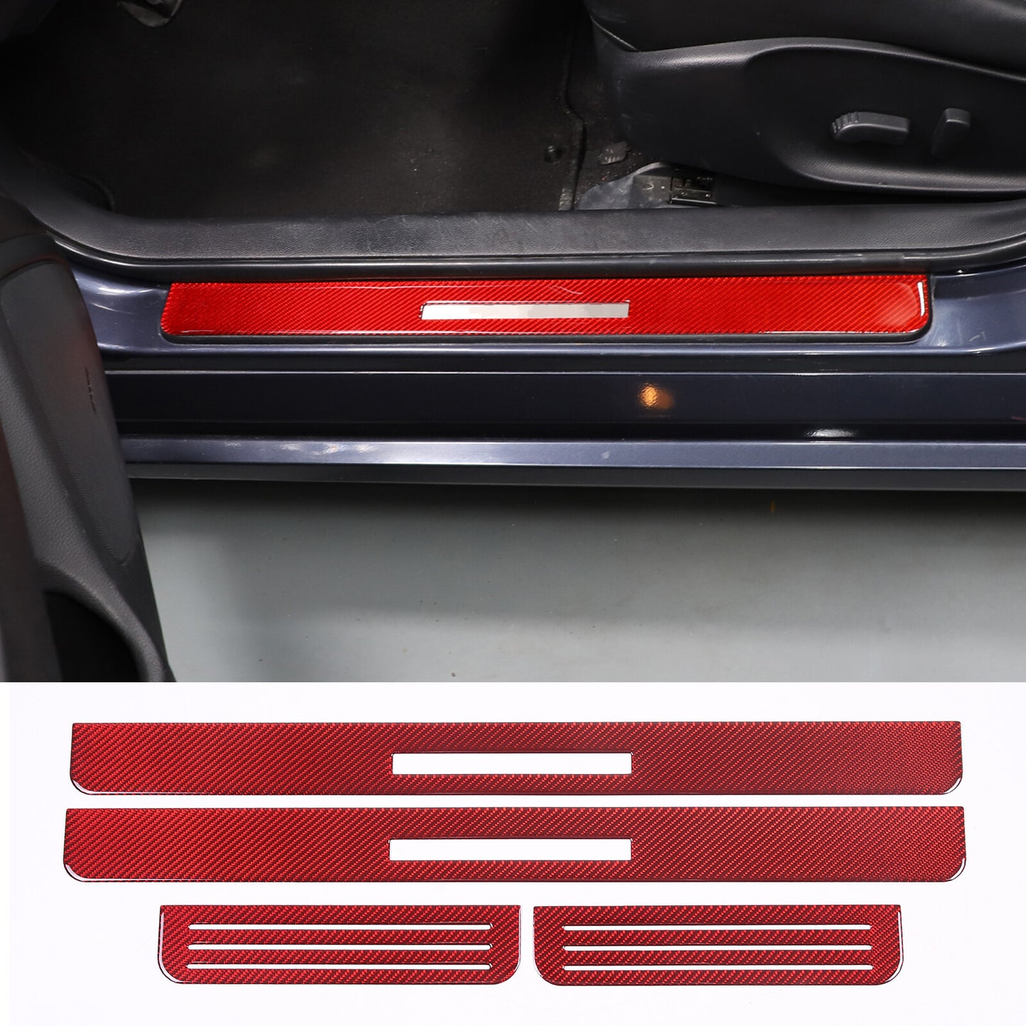 Matte Black Center Console Armrest Box Cover for Corvette C8 Z51 Z06 2020-24- v
