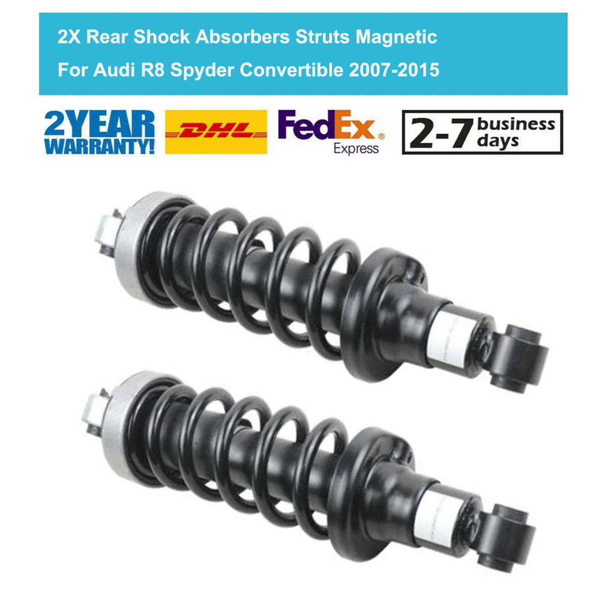 2PCS Rear Shock Spring Struts Assembly w/Magnetic for Audi R8 Spyder 2007-2015
