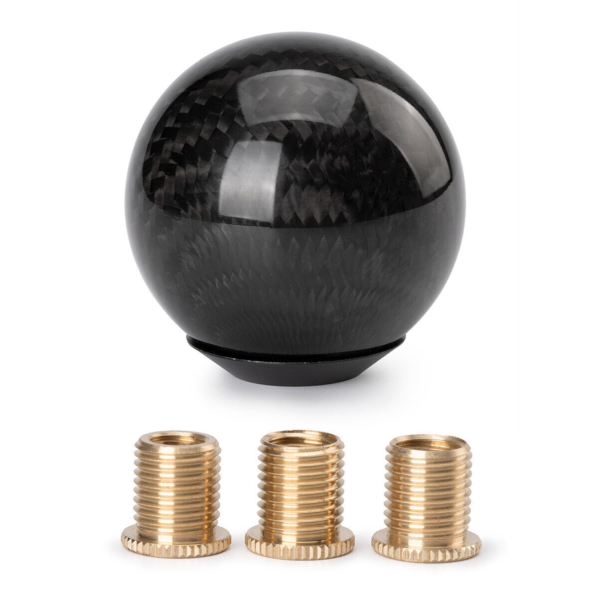 Universal Round Ball Shape Carbon Fiber Car Gear Shift Knob Head Shifter Lever Q