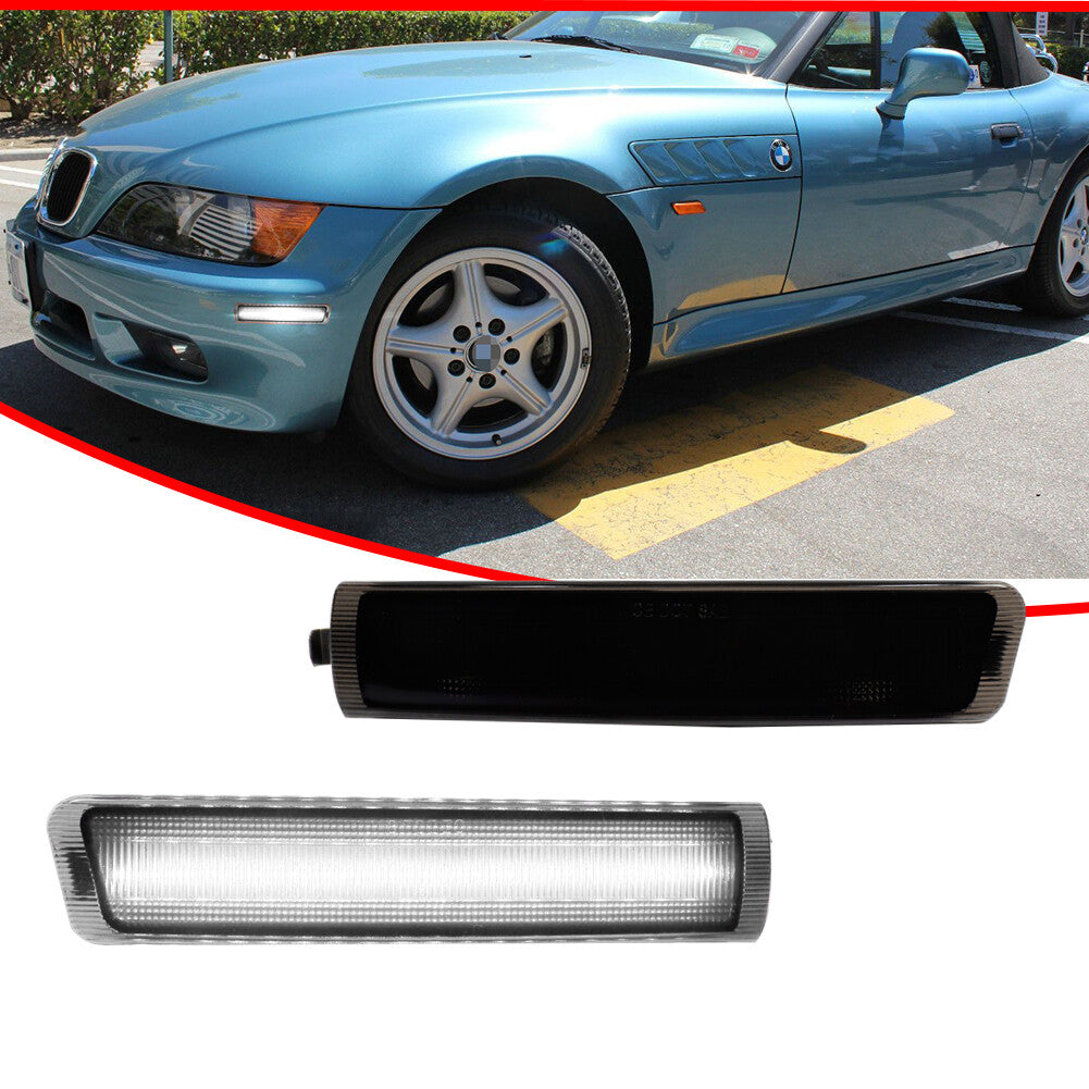 Smoked white LED front corner side marker light suitable for 1996-2002 Z3 M Coupe- v