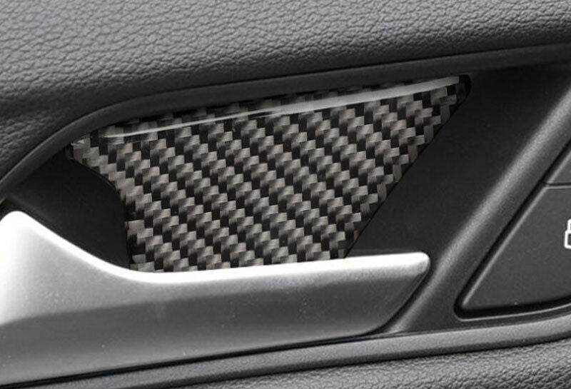Fit for Audi A3 S3 14-20 Real Carbon Fiber Inner Door Bowl Sticker Cover Trim 4P