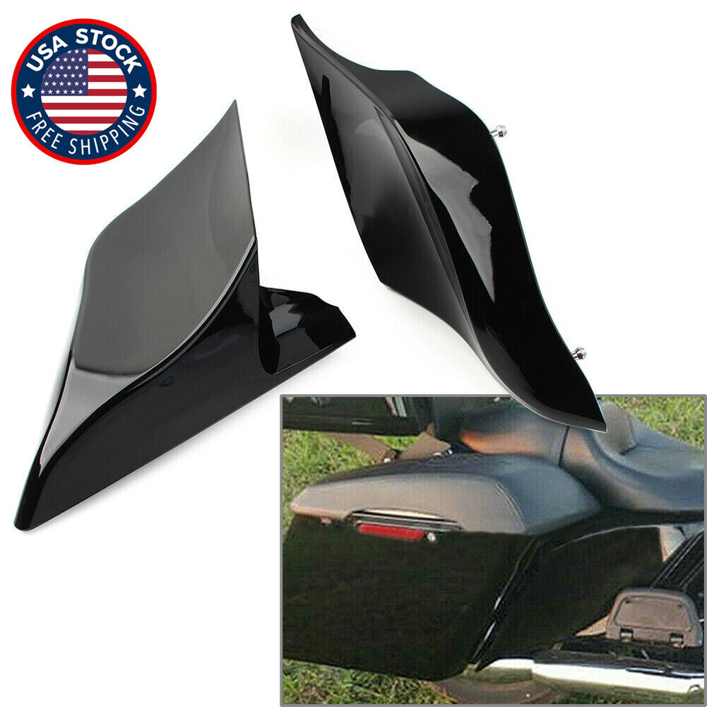 Stretched Extended Side Cover Fit for Harley Street Road Glide 2009-2013 Vivid Black