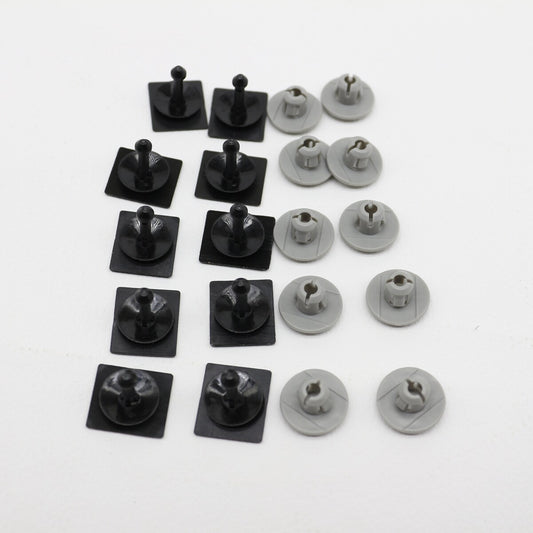 10 SET for Subaru 91486-KJ010, 91486-FL020 Cowl Panel Retainer Clip Black  Gray