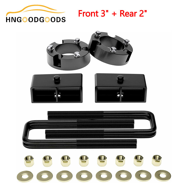 3-inch front and 2-inch rear leveling lift kit strut spacers for 1999-2006 for Toyota Tundra