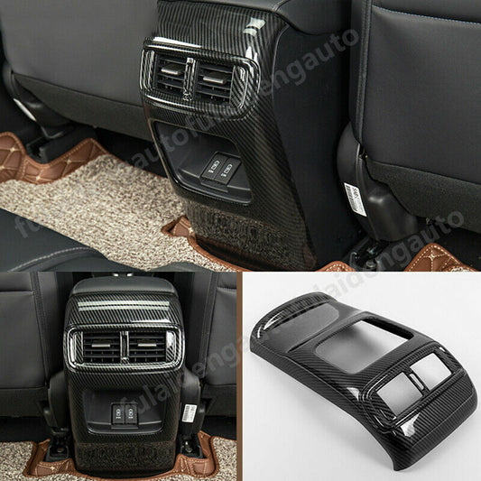 for Honda CR-V CRV 2017-2022 Carbon Fiber Rear Air Outlet Vent Panel Cover Trim