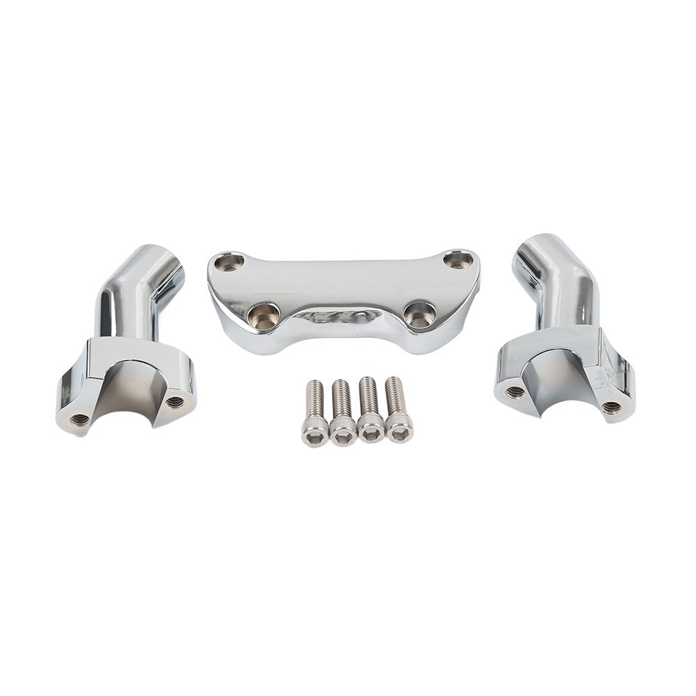 Top Cover 3.5 Handlebar Risers Clamp Chrome for Harley Dyna Softail Sportster