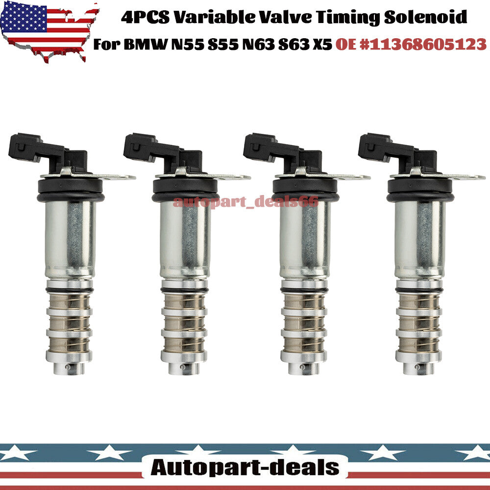4Pcs Variable Valve Timing Solenoid for BMW 335i 550i M3 X3 X5 X6 11368605123