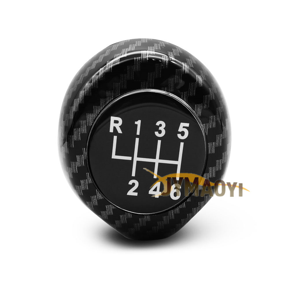 for BMW 1 3 5 6 Series E84 E83 E53 Carbon Fiber 6 Speed Manual Gear Shift Knob Q